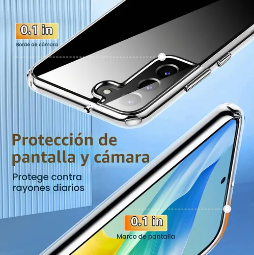 Vista 3 de Meifigno Funda transparente para Samsung Galaxy S22+ Plus (6.6 pulgadas), [20 veces antiamarilleo]