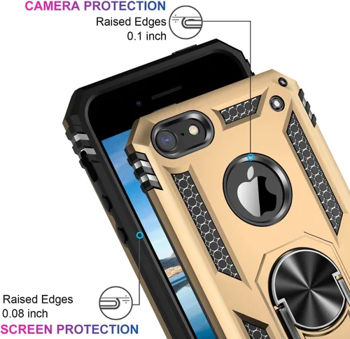 Vista 149 de Jeylly Funda para iPhone SE/Funda para iPhone 5S, Exterior de Plástico Duro que Absorbe Golpes + Interior de Silicona de Goma Defensor contra