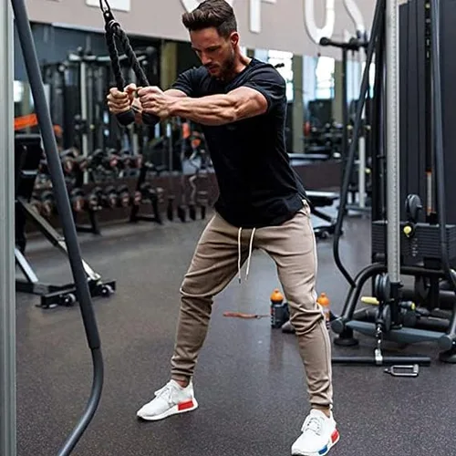 Vista 4 de COOFANDY Paquete de 3 camisetas de entrenamiento para hombre, manga corta, gimnasio, culturismo, muscular, capa base, camisetas de fitness
