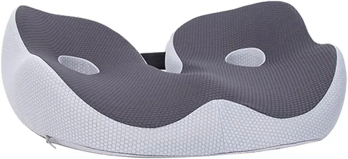 Vista 9 de Cojín de asiento de espuma viscoelástica transpirable para el dolor de espalda, coxis, silla ortopédica de oficina, silla de ruedas, soporte