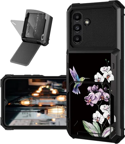 Vista 20 de Funda tipo cartera para Samsung Galaxy A54 5G con ranura para tarjetero, funda con tapa híbrida de doble capa, resistente, a prueba de golpes, funda