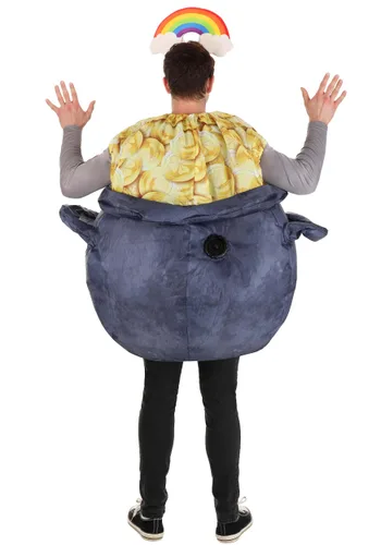 Vista 2 de Disfraz Inflable de Olla de Oro para Adultos Multicolor