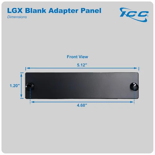 Vista 5 de ICC LGX - Panel en blanco compatible - Placa de relleno a presión para panel de conexión de fibra, cubierta antipolvo para puertos no utilizados