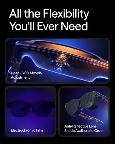 Vista 4 de VITURE Lentes Luma XR: pantalla ultra nítida de 146 pulgadas y 1200p, 1000 nits, 50° FOV, ajustes de atenuación, conexión USB-C para iPhone