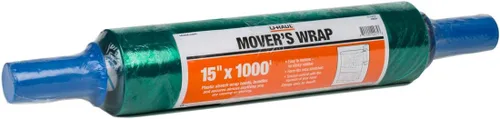 Vista 4 de U-Haul Mover's - Envoltura de plástico elástica – Fija, agrupa, sujeta, protege y envuelve muebles y artículos para el hogar, 5 pulgadas x 1000