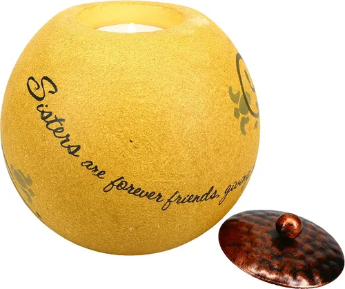 Vista 9 de Pavilion Gift Company 5676 Comfort Candles - Portavelas redondo de 5 pulgadas, familia