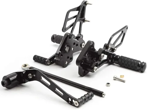 Vista 4 de FXCNC Juego de estriberas ajustables CNC para motocicleta, reposapiés trasero compatible con GSX-R GSXR 600 750 GSXR600 GSXR750 GSX-R600 GSX-R750