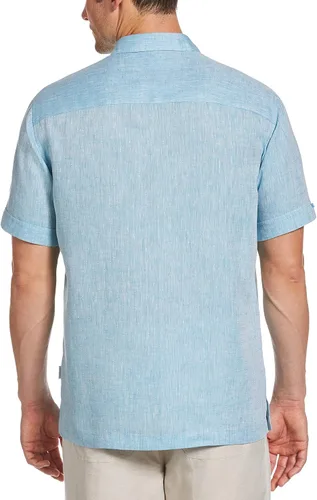 Vista 2 de Cubavera Dobby Texturizado Un Bolsillo Pin Tuck Camisa Hombre