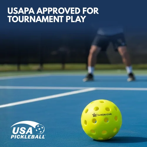 Vista 7 de EPAMERICAN Pelotas de pickleball para exteriores aprobadas por USAPA - Pelotas de pepinillo para jugar al aire libre Sin puntos muertos, rebote