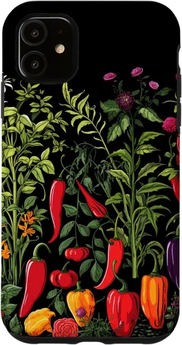 Vista 5 de iPhone 15 Chili Pepper Plants Chillis Garden - Funda de pimienta picante