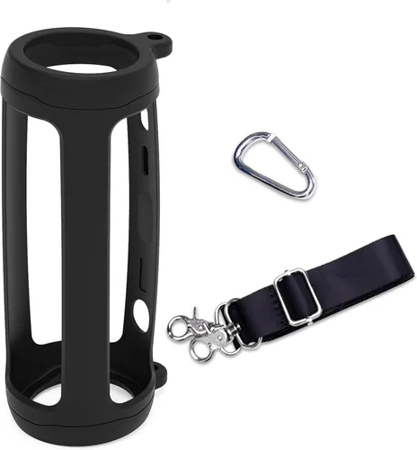 Vista 19 de LTGEM - Funda de silicona compatible con JBL FLIP 5 Altavoz Bluetooth portátil impermeable, carcasa rígida, bolsa de almacenamiento de transporte