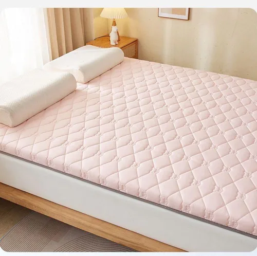 Vista 4 de Colchón de futón suave grueso japonés individual plegable portátil antideslizante futón, camping dormitorio piso cama de invitados