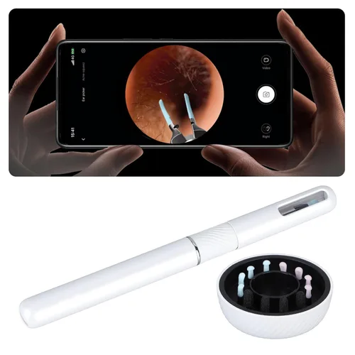 Vista 8 de Limpiador inteligente de oídos visible, eliminación de cera de oídos, herramienta de eliminación de cera de oídos, 10MP HD 360 grados gran angular
