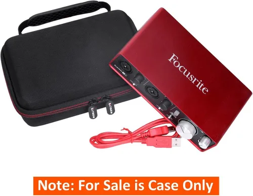 Vista 8 de LTGEM - Funda para interfaz de audio USB Focusrite Scarlett 2i2/Solo de 4ª generación Hard EVA Shell, Water-Resistant, Shock Protection