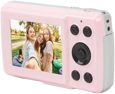 Vista 2 de Yunseity 1080P Full HD 16X Zoom 64MP Cámara digital de apuntar y disparar, pantalla IPS de 2.4 pulgadas, cámara de enfoque automático para vlogging