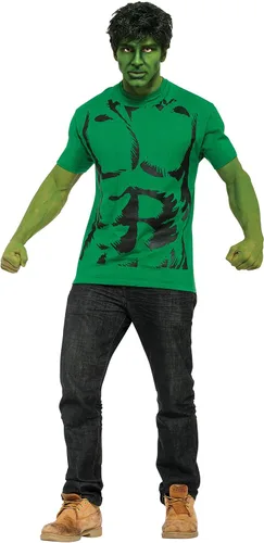 Vista 2 de Rubie's Marvel Universe Hulk - Camiseta para hombre y máscara de ojos