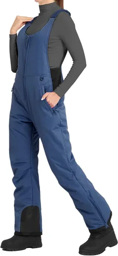 Vista 2 de Sportneer Pantalones de nieve para mujer, pantalones de esquí con aislamiento esencial para mujer, overol para esquí y snowboard
