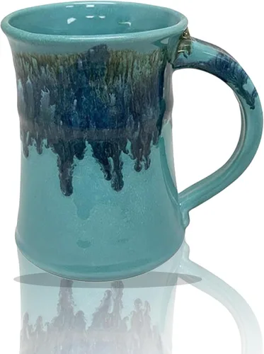 Vista 19 de Clay in Motion Taza grande (Cobalt Canyon)