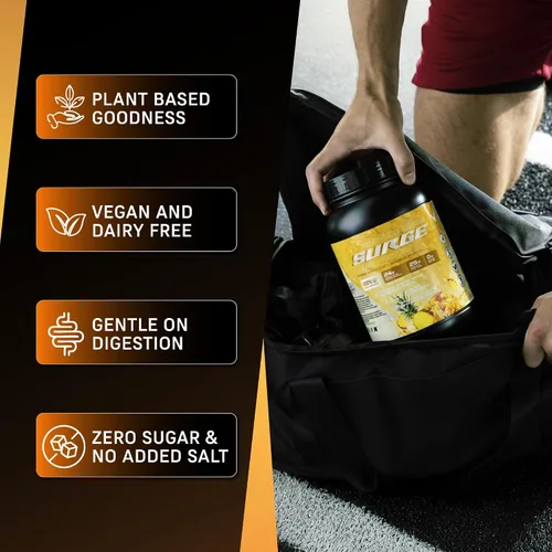 Vista 5 de PRO-SURGE - Proteína transparente + electrolitos, sabor a mango y piña, aislado de proteína a base de plantas, sin OMG, sin azúcar y lácteos, sin