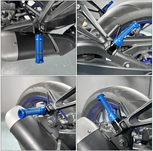 Vista 3 de Motorcycle Foot Pegs Rest Motorcycle Passenger Pedal Rear Footrest Foot Peg for MT 07 09 for Tracer 700 900 XSR 03 10 FZ 8 6 FZ1 YZF R3