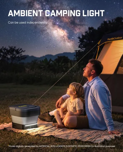 Vista 5 de Fanttik Lavadora a presión eléctrica inalámbrica plegable NB10, lavadora rociadora plegable con tanque de 3.2 galones, pantalla LED HD, boquilla 5