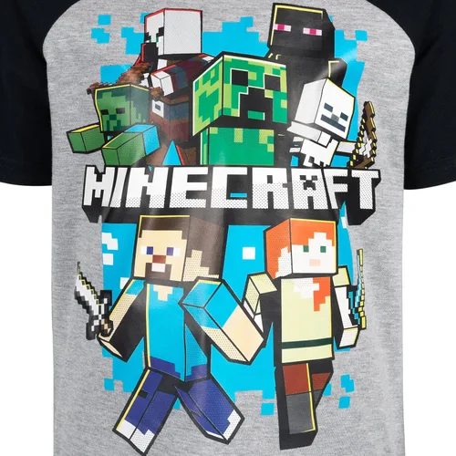 Vista 6 de Minecraft Conjunto de pantalones cortos de rizo francés para niños