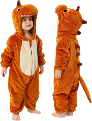 Vista 20 de Disfraz unisex de animal para bebé, con capucha, mameluco para cosplay Amarillo pato