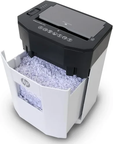 Vista 7 de HP - Trituradora de papel micro cortada, manual de 9 hojas, alimentación