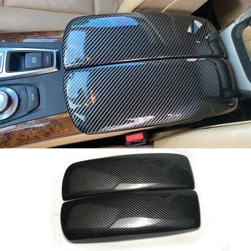 Vista 9 de para BMW Serie 3 E90 E91 E92 E93 2006-2012 ABS Cubierta de Caja de Almacenamiento de Cubierta de Tapa de Consola de Coche de Fibra de Carbono