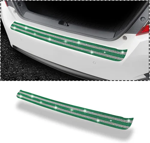 Vista 7 de AICEL - Protector de parachoques trasero para coche, protectores de entrada de puerta de maletero antiarañazos, pegatina adhesiva anticolisión