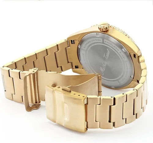 Vista 3 de Mathey-Tissot Reloj de cuarzo suizo Atlas MTWG9001105 para hombre, Oro, Mathey Tissot Atlas Collection Reloj de tres manecillas con fecha