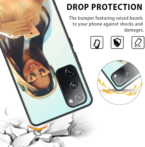 Vista 4 de Funda de teléfono de 5 piezas compatible con Samsung Galaxy S20 FE 5G Sublimación en blanco para Galaxy S20 FE con espacios en blanco imprimibles