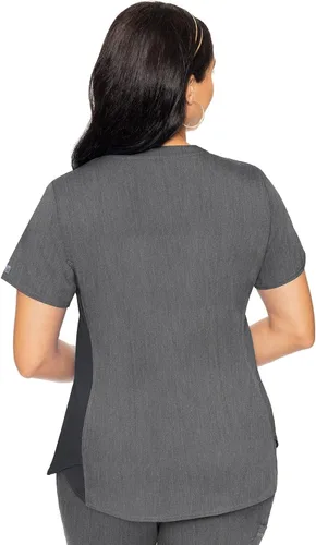 Vista 2 de Med Couture Touch - camisa de uniforme médico con cuello en V para mujer