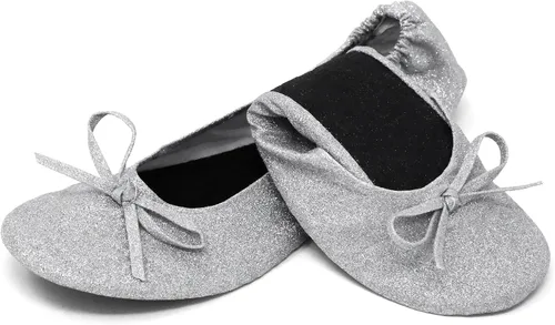 Vista 2 de Silky Toes Zapatos tipo ballet plegables con purpurina para mujer