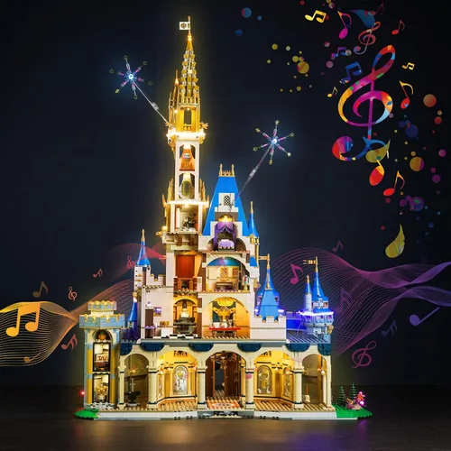 Vista 2 de LocoLee Kit de luz LED compatible con LEGO Castle, versión musical mejorada, juego de iluminación creativa, accesorios compatibles con LEGO Ideas