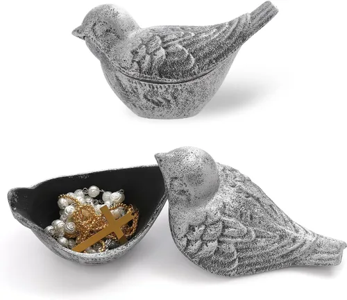 Vista 13 de Ocultador de llaves para exteriores, estatua de animal de hierro fundido y llaves para exteriores, soporte decorativo para llaves ocultas, antiguo