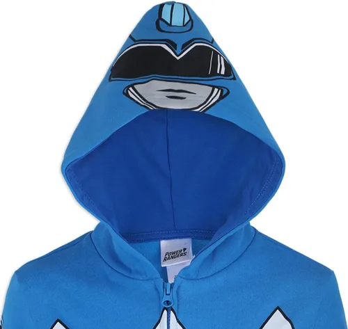 Vista 4 de Hasbro Power Rangers - Sudadera con capucha con cremallera para niños pequeños, azulrojo