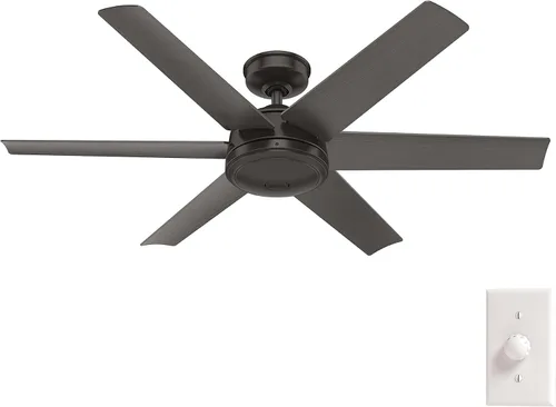 Vista 18 de Hunter Jetty, ventilador de techo para exteriores o interiores, 52 pulgadas Negro mate