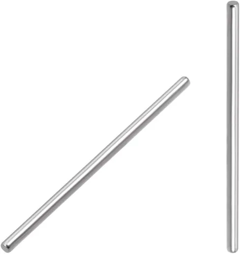 Vista 6 de uxcell 100 clavijas de acero inoxidable 304 de 0.059 in x 0.236 in, estantes de soporte, color plateado