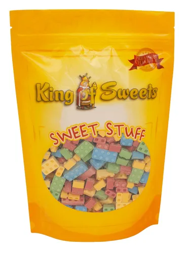 Vista 5 de Candy Blocks - Mezcla de dulces nostálgicos de los años 90 de 1 libra en una bolsa de King Of Sweets a granel