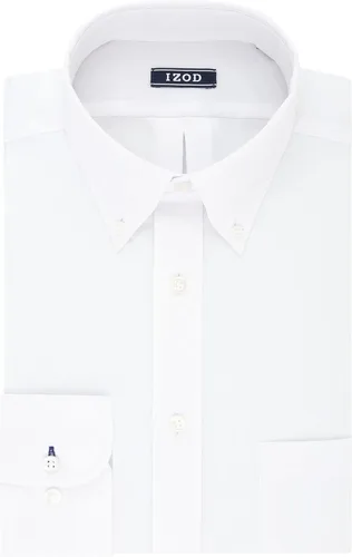 Vista 3 de IZOD - Camisa de vestir con corte regular para hombre, elástica, cuello con botones lisos