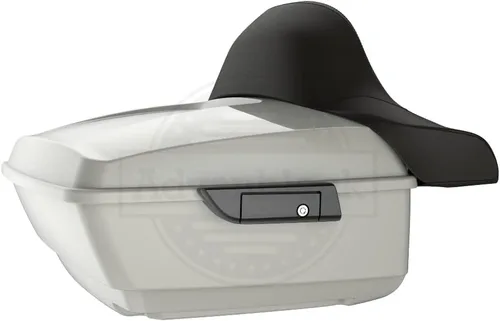 Vista 82 de Moto Onfire King Tour - Maletero con almohadilla de respaldo para Harley Touring 1997+ (Barracuda Silver)