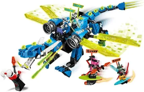 Vista 3 de LEGO NINJAGO Jay’s Cyber Dragon 71711 - Kit de construcción de juguete de acción de ninja (518 piezas)