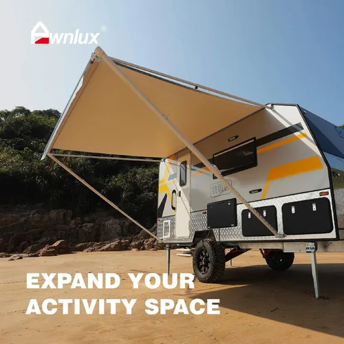 Vista 8 de AWNLUX Tela de Repuesto para Toldo de RV Vinilo Impermeable Pantalla de Sombra para Toldos Camping Ajuste Universal Tela Protector Solar Bloqueador