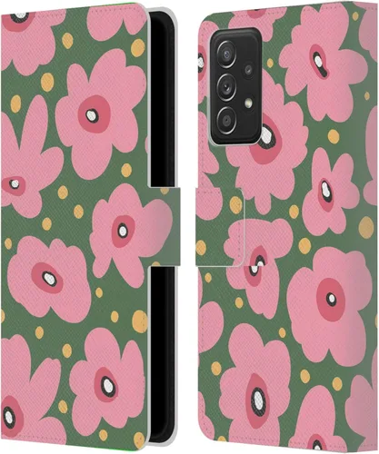 Vista 89 de Head Case Designs Officially Licensed Ninola Ditsy Flowers Yellow Nature Bold Leather Wallet Case Compatible with Samsung Galaxy A07 4G