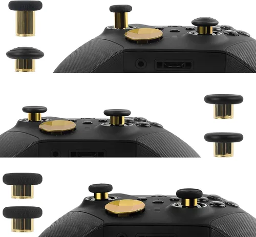 Vista 2 de TOMSIN Paquete de repuesto de accesorios para mandos Xbox Elite Series 2 13 en 1, 6 palillos de metal, 2 almohadillas D, 4 palas y 1 ajustador