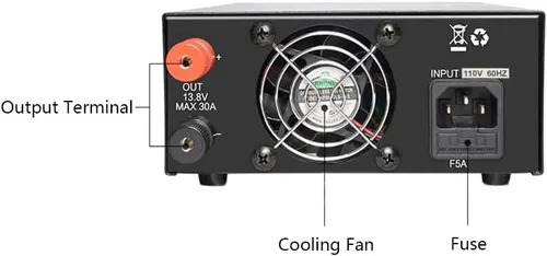 Vista 3 de Fuente de alimentación conmutada DWC30WIN, universal compacta 13.8 voltios CC 110 V CA para laboratorio doméstico convertidor AC-DC fuente
