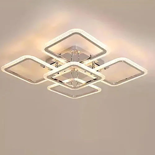 Vista 20 de Lámpara LED de techo regulable, 5 luces de techo de 23 pulgadas, montaje empotrado, lámpara de 80 W para sala de estar, dormitorio, cocina