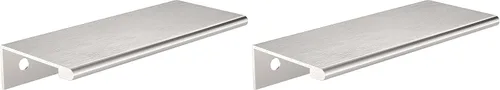 Vista 32 de Richelieu Hardware BP98982510 Lincoln Collection 1 pulgada (25 mm) de centro a centro Manija de tirador de borde de gabinete y cajón de aluminio