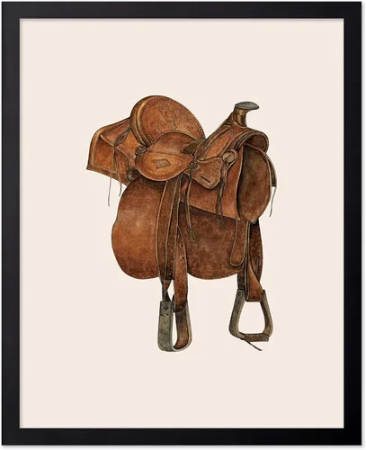 Vista 66 de Poster Master Póster vintage de cuero para silla de montar, estampado retro de vaquero, arte de silla de montar, diseño occidental, impresión